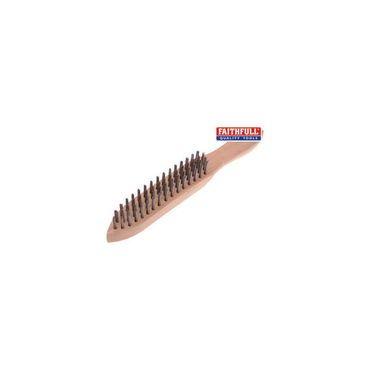 FAITHFULL FAI6804F 4 ROW HEAVY DUTY WIRE SCRATCH BRUSH