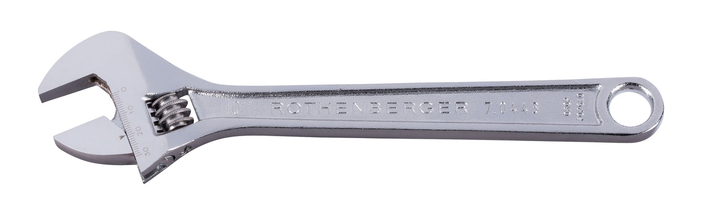 ROTHENBERGER 10 ADJUSTABLE WRENCH CHROME 70443