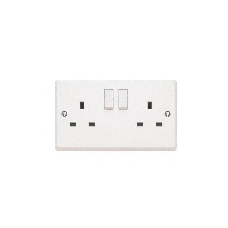 CONTACTUM 2-POLE 2-GANG SWITCHED SOCKET 13a X2356