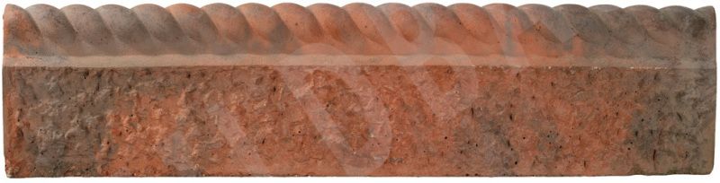 BRADSTONE RUSTIC ROPE TOP EDGING 150 x 50 x 600mm ANTIQUE RED 21095