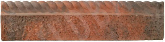BRADSTONE RUSTIC ROPE TOP EDGING 150 x 50 x 600mm ANTIQUE RED 21095