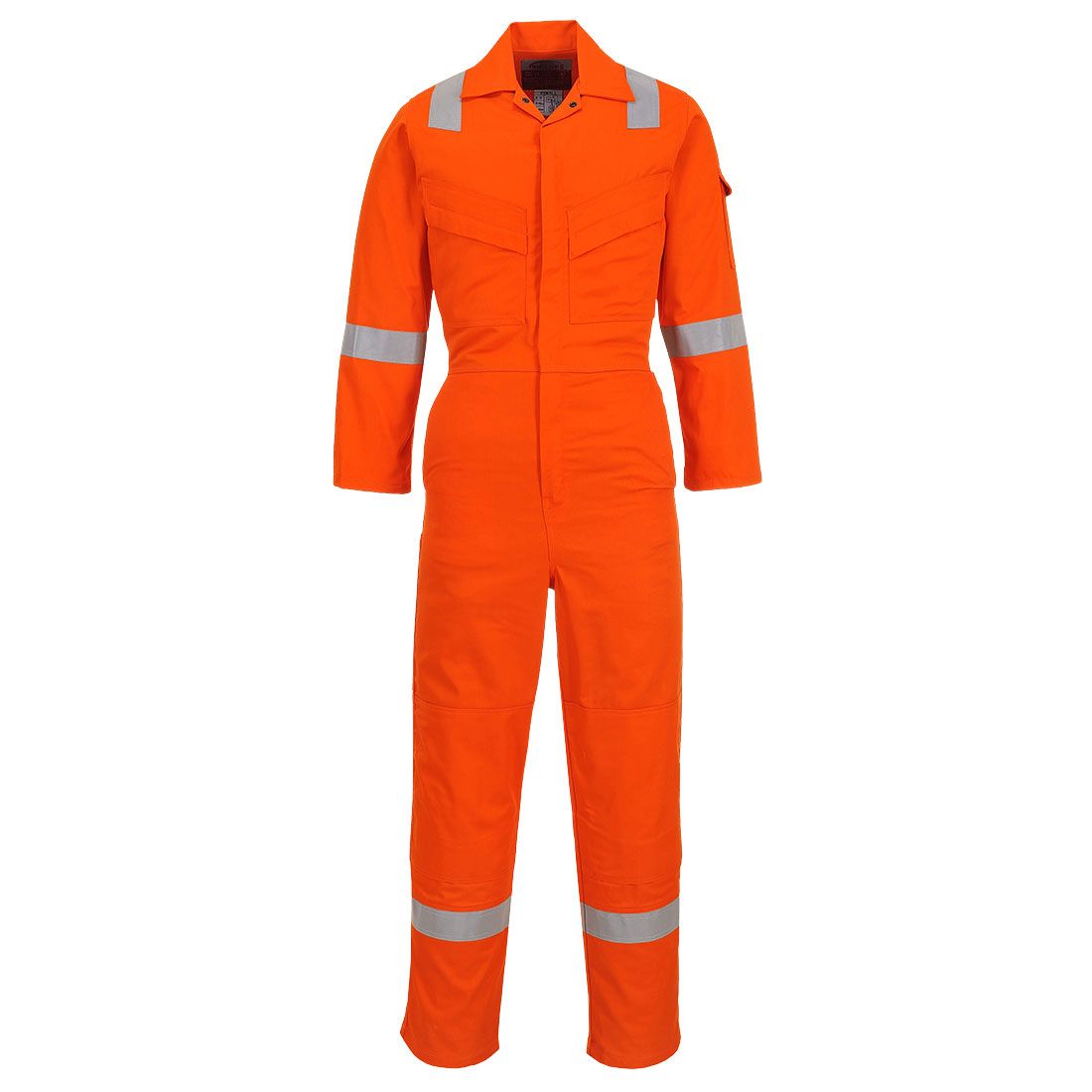 Flame Resistant Light Weight Anti-Static Coverall 280g, 4XL, R, Orange