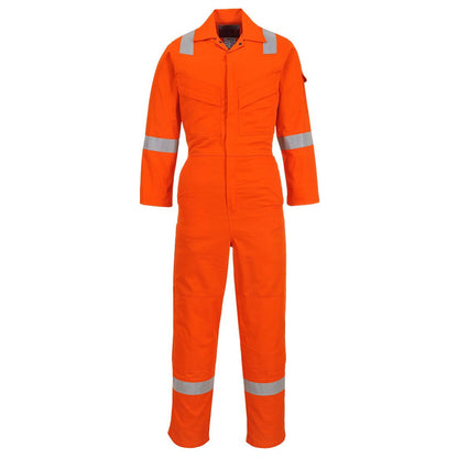 Flame Resistant Light Weight Anti-Static Coverall 280g, 4XL, R, Orange