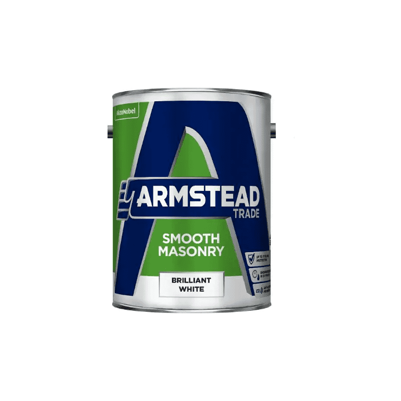 ARMSTEAD TRADE SMOOTH MASONRY PAINT 5l BRILLIANT WHITE 5218603