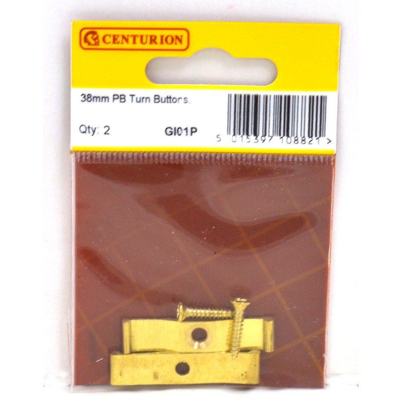 CENTURION GI01P POLISHED BRASSED TURN BUTTONS 38mm