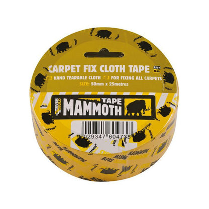 Everbuild Mammoth Carpet Fixing Cloth Tape 25M x 50mm 2CARPT50