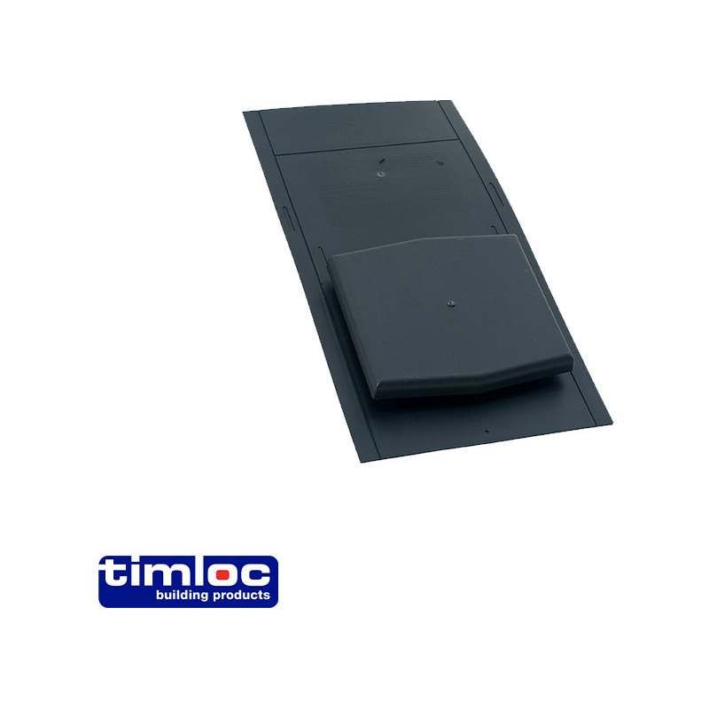 TIMLOC UNIVERSAL HOODED SLATE VENT 600 x 300mm (24 x 12") BLACK 4001