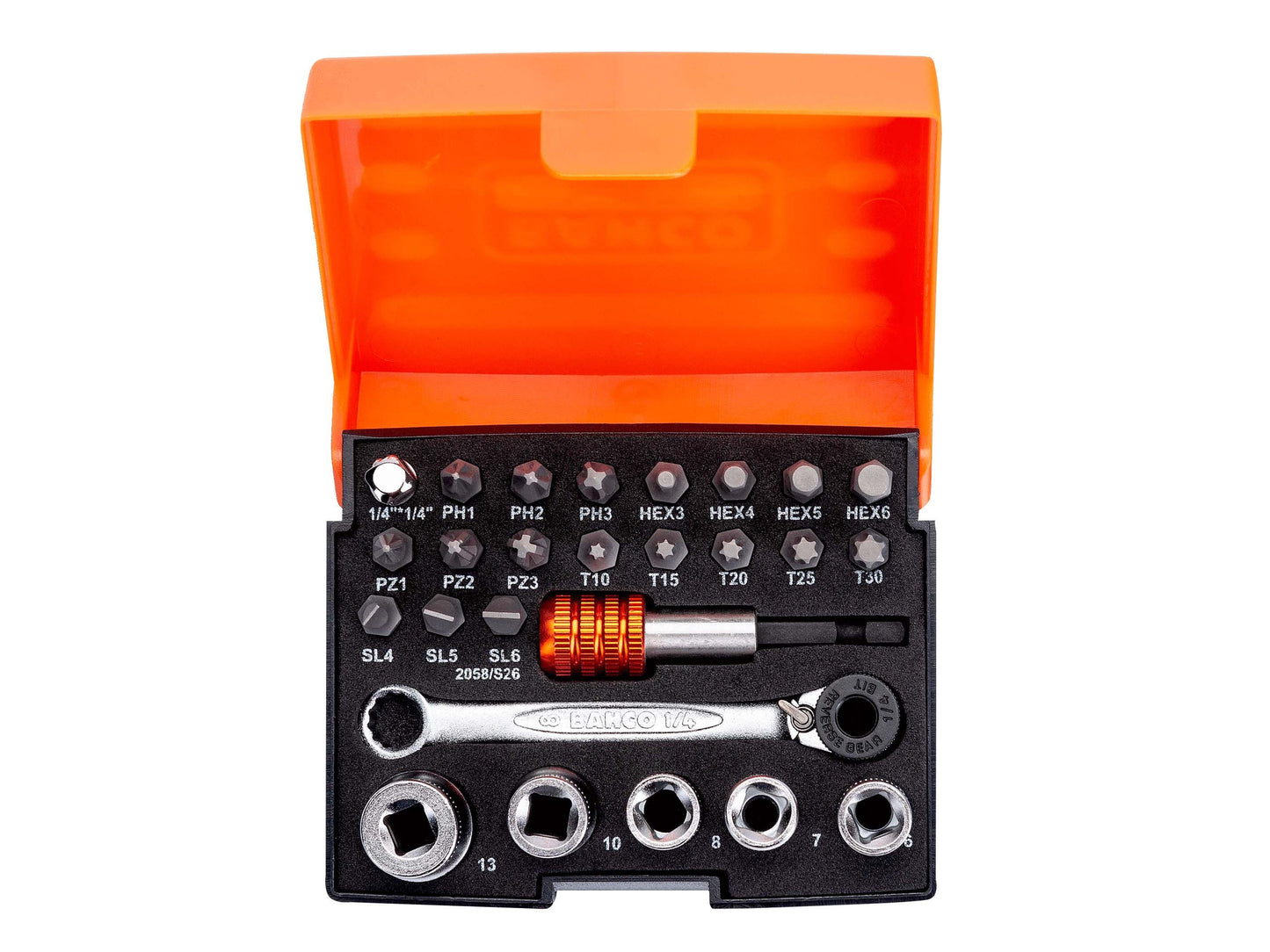 BAHCO BAH2058S26 26 PIECE RATCHET SOCKET BIT SET