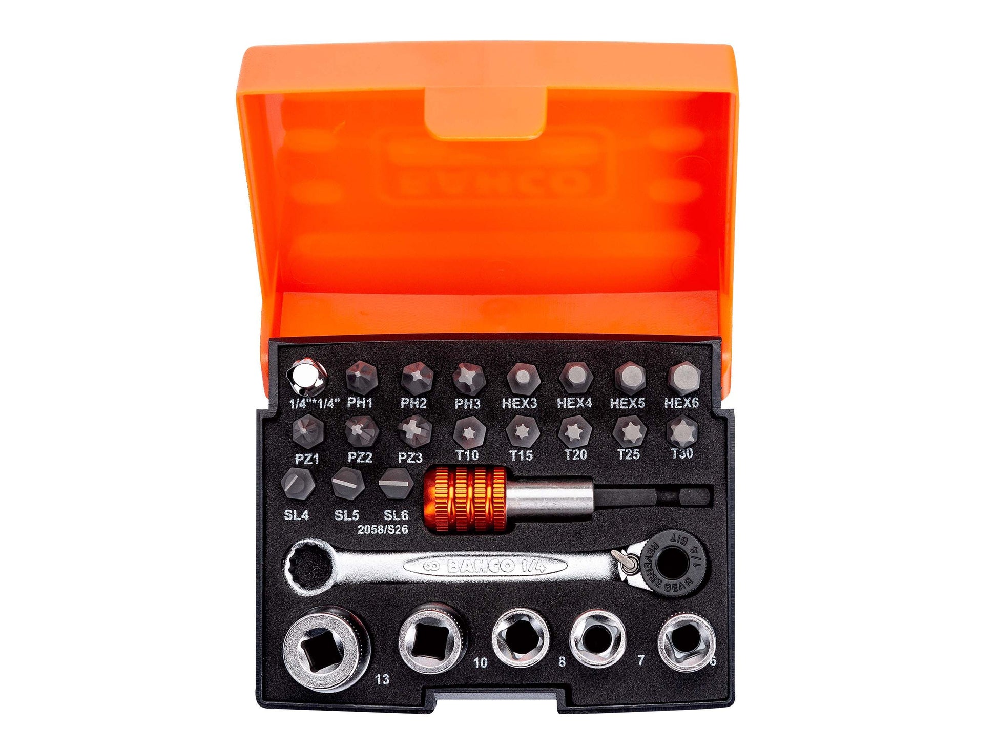 BAHCO BAH2058S26 26 PIECE RATCHET SOCKET BIT SET