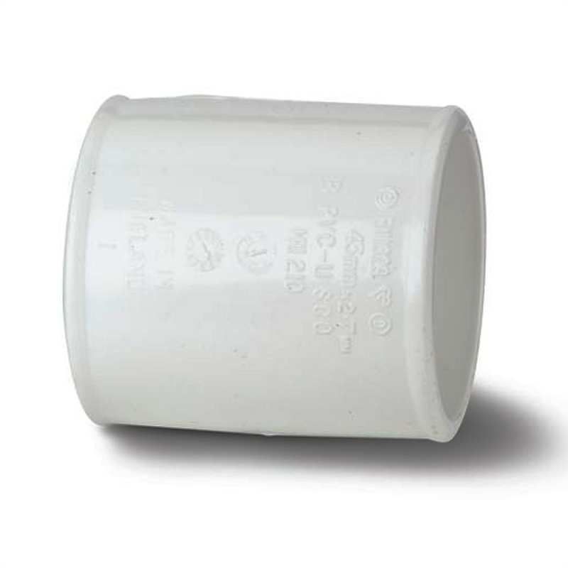 POLYPIPE MUPVC WASTE STRAIGHT COUPLER 40mm MU210 MU210W WHITE