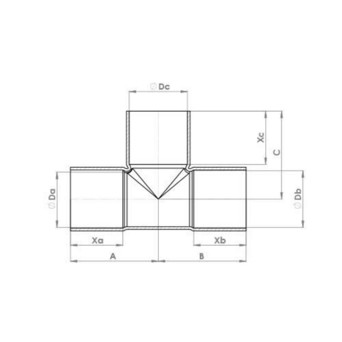 FLOWFLEX END FEED EQUAL TEE 15mm 5130.15