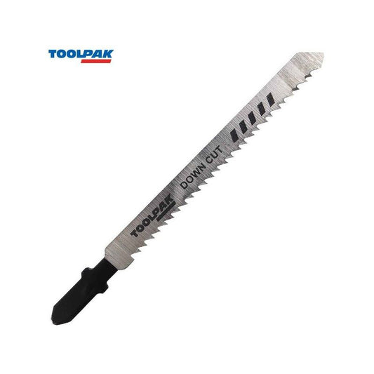 TOOLPAK JB02 PACK OF 5 DOWN CUT WOOD JIGSAW BLADES T101BR 10tpi x 75mm