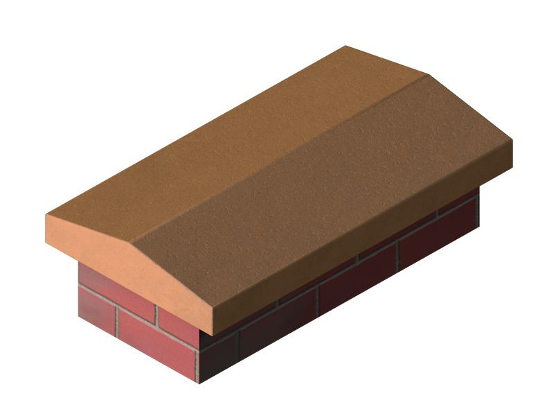 Supreme Saddle Back Concrete Coping Twice Weathered Buff 137.5 x 600mm COP137.5BU