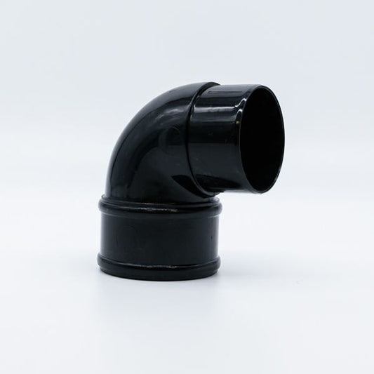 POLYPIPE RAINWATER DOWNPIPE OFFSET BEND 68mm x 92.5deg RR132B BLACK
