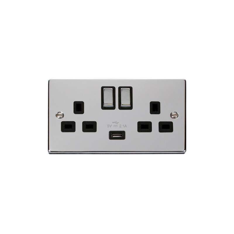CLICK VPCH570BK 2G SWITCHED SOCKET WITH USB
