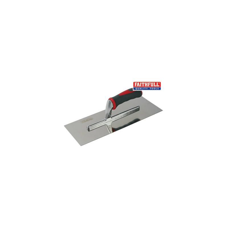 FAITHFULL FAISGTP13SS SOFT GRIP PLASTERS TROWEL 5 x 13" STAINLESS STEEL
