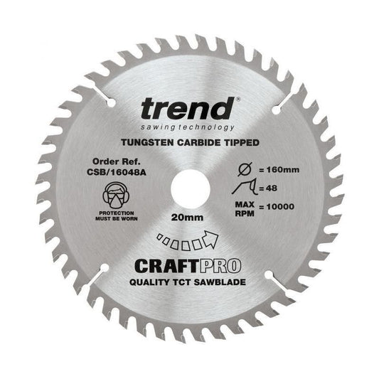 TREND CSB/16048A CRAFT SAW BLADE 160MM X 48T X 20MM
