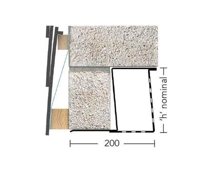 KEYSTONE STEEL BOX LINTEL BOX/K-200 1200 x 150mm HIGH KBX212