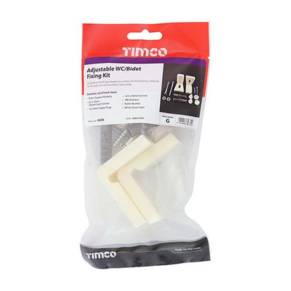 TIMCO WC & BIDET FIXING KIT (PACK 2) WCBK