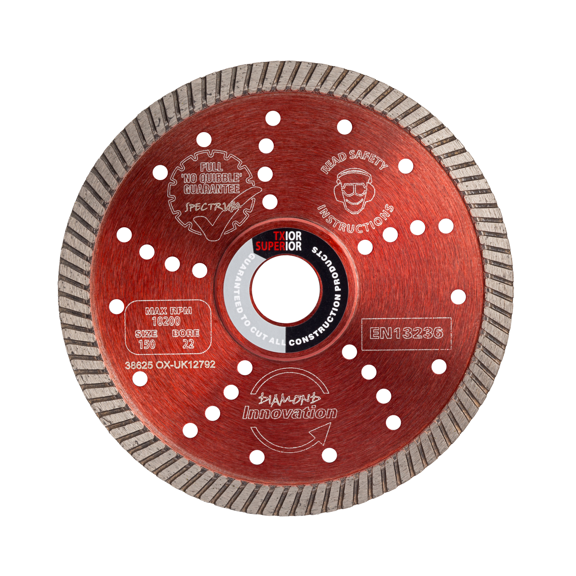 SPECTRUM TX10R-150/22 SUPERFAST DIAMOND BLADE 150mm