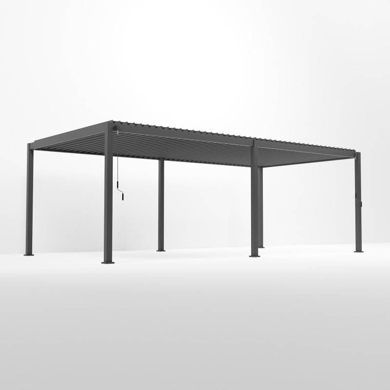 NOVA TITAN ALUMINIUM RECTANGULAR PERGOLA 7.2 x 3.6m GREY N24042