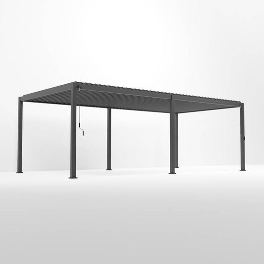 NOVA TITAN ALUMINIUM RECTANGULAR PERGOLA 7.2 x 3.6m GREY N24042