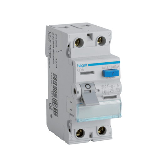 HAGER CD263U 63A 30MA 2P RCD