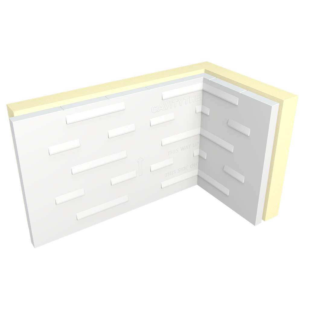 UNILIN CT/PIR INT CORNER FULL FILL CAVITY BOARD 1200 x 450 x 150mm 400073768