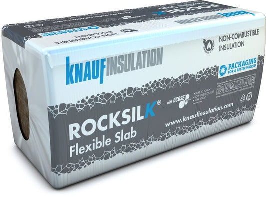 KNAUF ROCKSILK FLEXIBLE SLAB 1200 x 600 x 100mm x 4.32m (PACK 6) 2457994