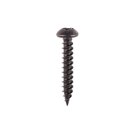 TIMCO ROUND HEAD POZI WOOD SCREWS 8 x 1" (BAG 15) BLACK 00081BJCP