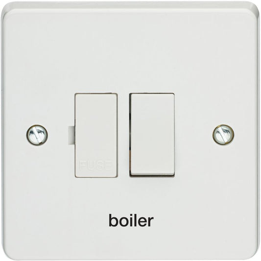 CRABTREE 4827/BO/BLACK 2-POLE SWITCHED FUSED CONNECTION UNIT 13a PRINTED 'BOILER' BLACK