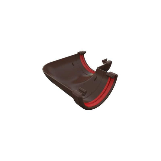 FREEFLOW ROUND GUTTER ANGLE 90deg LEATHER BROWN FRR603LB