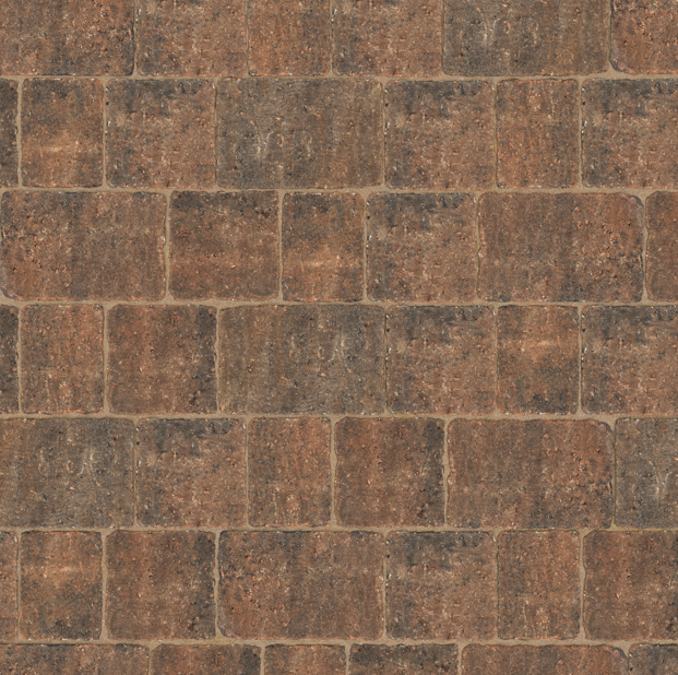 BRADSTONE WOBURN RUMBLED 50mm BLOCK PAVING 200 x 134 x 50mm BRINDLE 48271 (NEW)