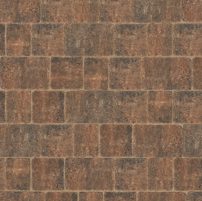 BRADSTONE WOBURN RUMBLED 50mm BLOCK PAVING 200 x 134 x 50mm BRINDLE 48271 (NEW)