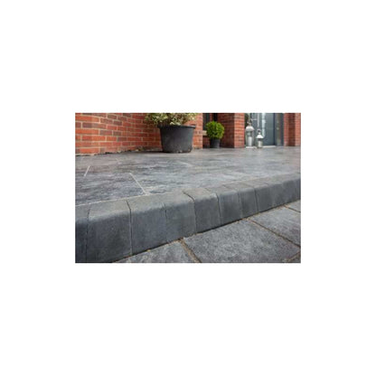MARSHALLS KEYKERB KL LARGE 90deg ANGLE INTERNAL HALF BATTERED CHARCOAL PV7100500