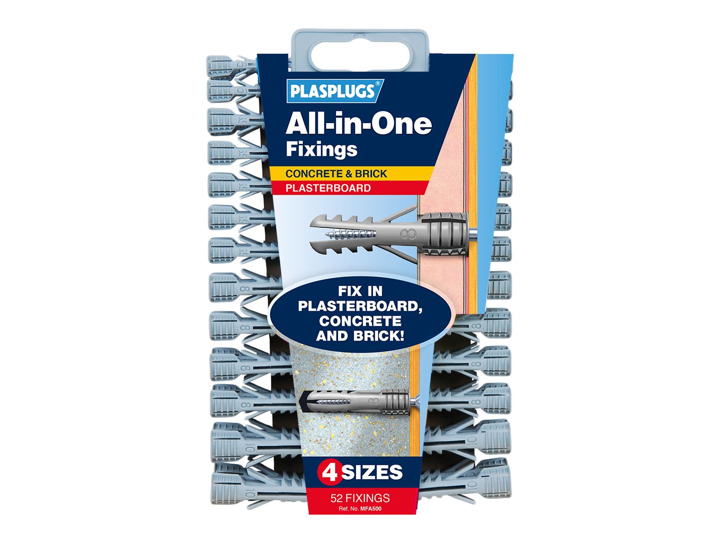PLASPLUG PLAMFA500 ALL IN ONE ASSORTED FIXINGS