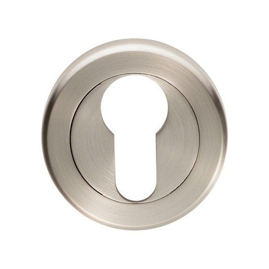SEROZZETTA EURO PROFILE ESCUTCHEON CONCEALED FIX ROUND ROSE BOXED SATIN NICKEL SZR001SN