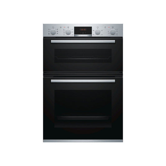 BOSCH MBS533BS0B SERIES 4 BUILT IN DOUBLE OVEN BRUSHED STEEL