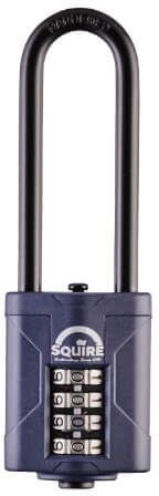 SQUIRE COMBINATION PADLOCK LONG SHACKLE 40mm BLACK CP40/2.5