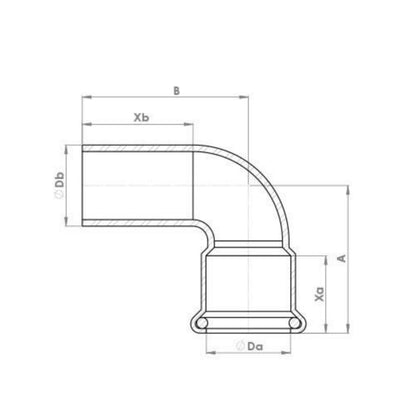 FLOWFLEX COPPER PRESS STREET ELBOW 15mm 6092M.15B