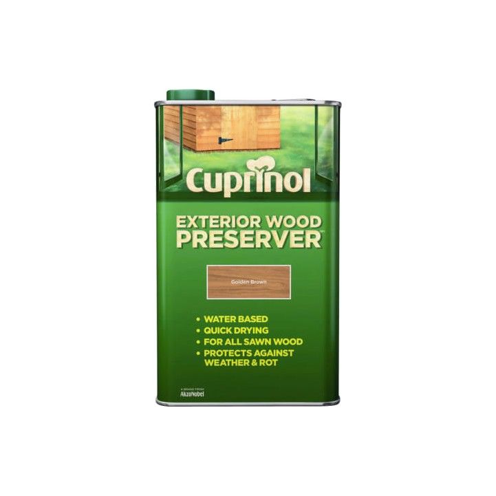 CUPRINOL EXTERIOR WOOD PRESERVER 5l ACORN BROWN 5095360