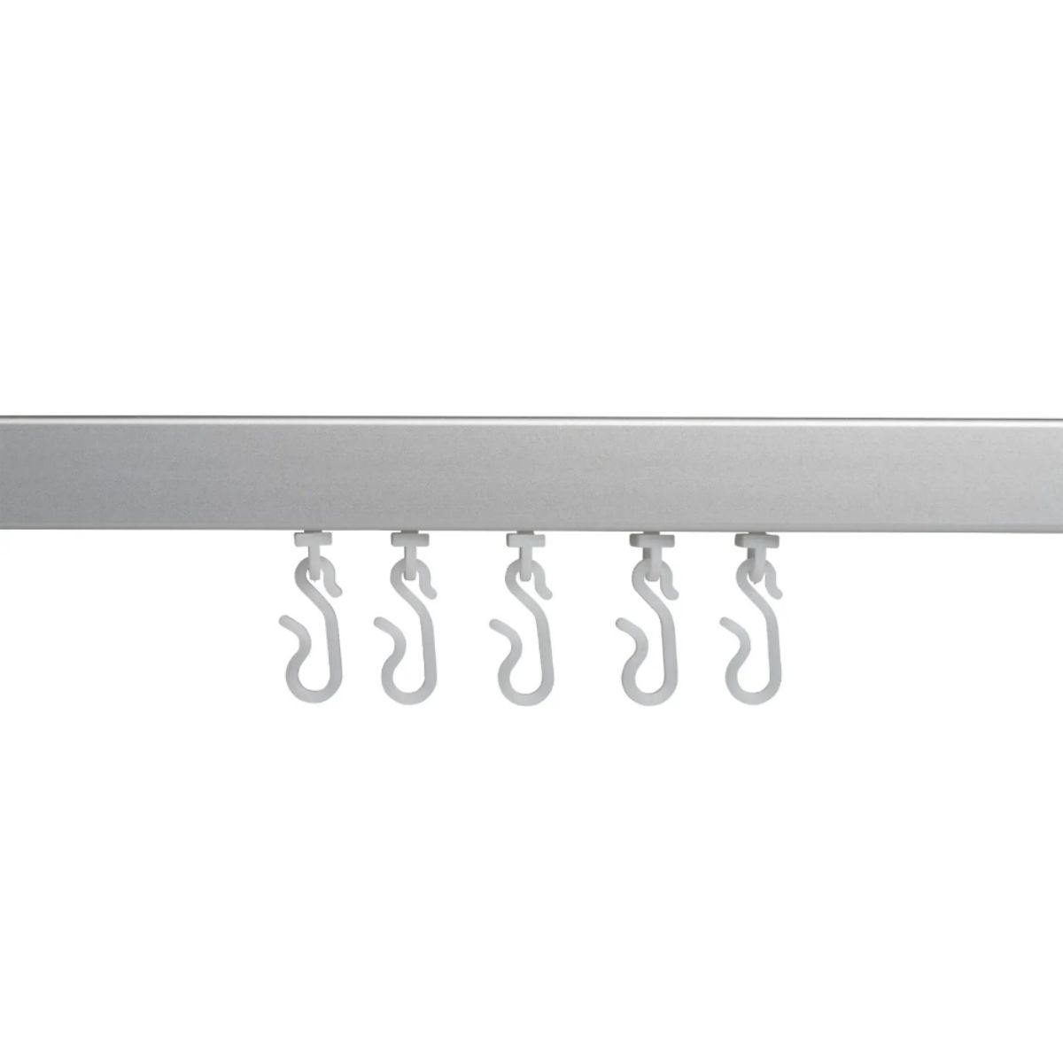CROYDEX GP85700 PROFILE 800 ANGLED L-SHAPED SHOWER RAIL 760 x 1675mm SILVER
