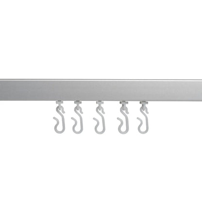 CROYDEX GP85700 PROFILE 800 ANGLED L-SHAPED SHOWER RAIL 760 x 1675mm SILVER