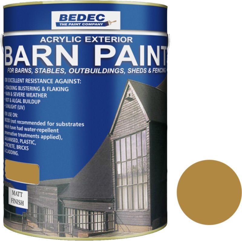 BEDEC MATT BARN PAINT 5l SOLID PINE BEDE2AN1873/46