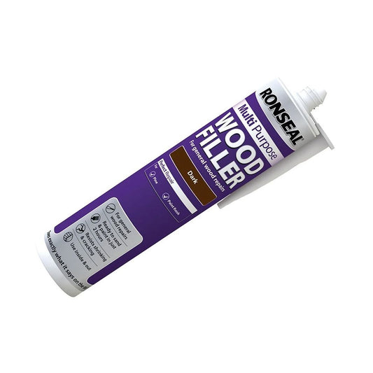 RONSEAL MULTI-PURP WOOD FILLER CARTRIDGE 310ml DARK 33368