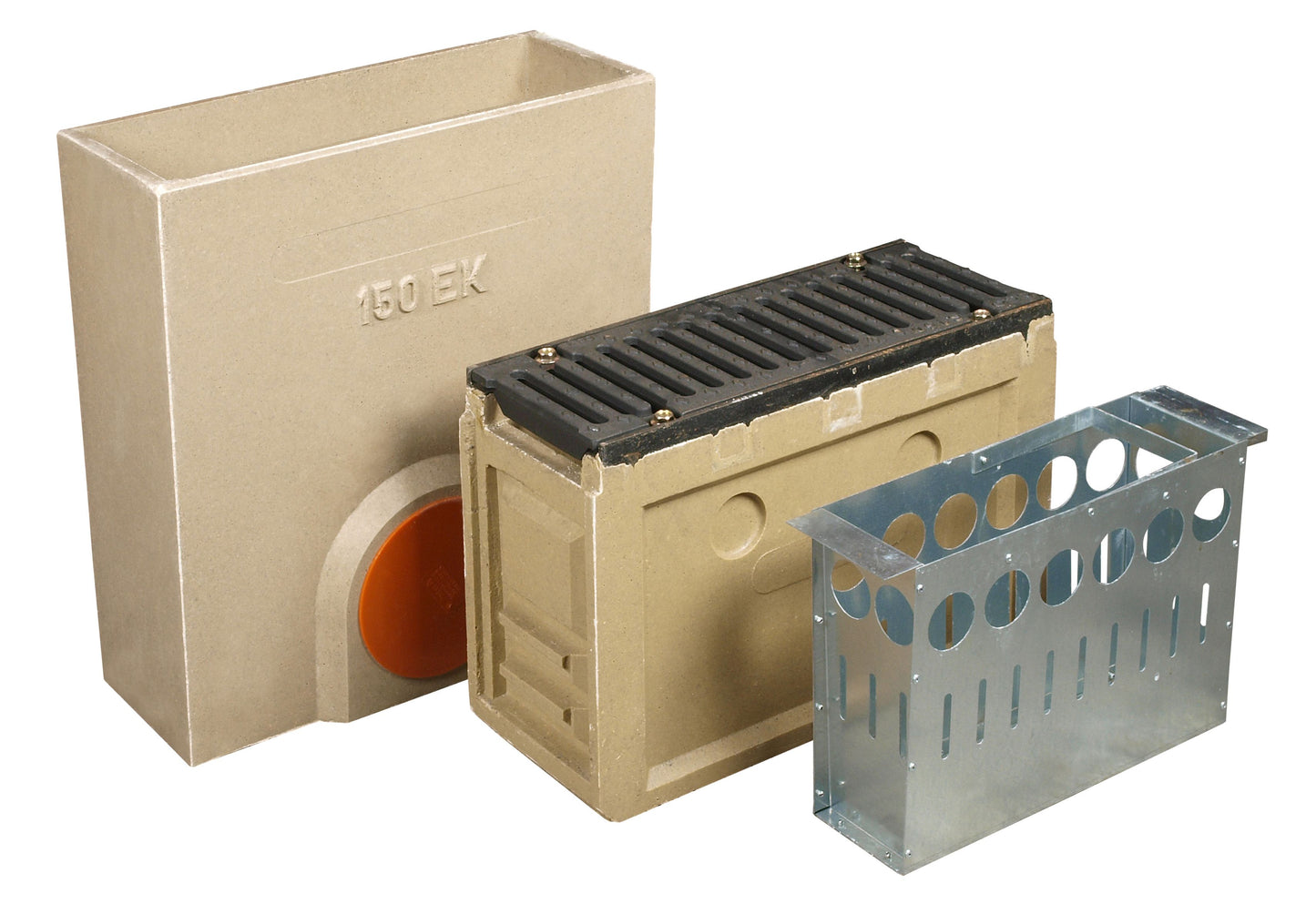 ACO F900 SUMP UNIT ASSEMBLY WITH CAST IRON RAIL & SILT BUCKET 500mm S150 0875