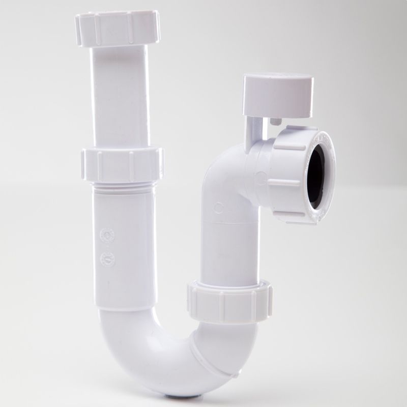 POLYPIPE TUBULAR SWIVEL P TRAP ADJUSTABLE TELESCOPIC 32 x 76mm WT64