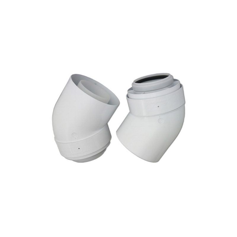 VIESSMANN FLUE BENDS 45deg x 60/100mm (PAIR) 7373227 112516