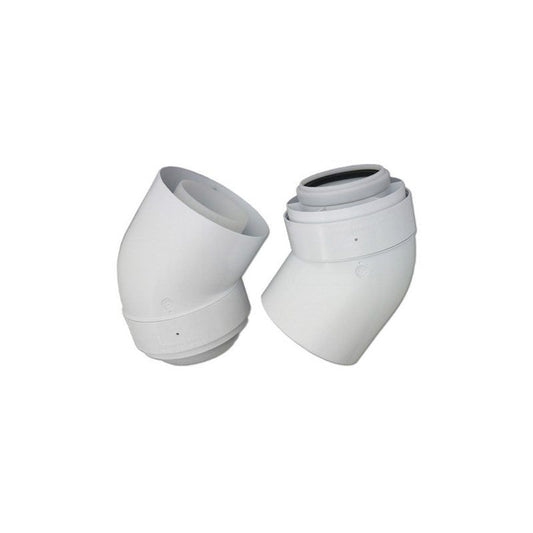 VIESSMANN FLUE BENDS 45deg x 60/100mm (PAIR) 7373227 112516