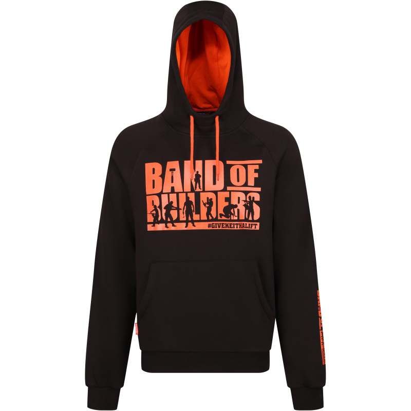REGATTA TRF633 BAND OF BUILDERS HOODY BLACK (L) 80070